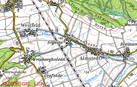 Karte der Umgebung von Segeste, © Niedersachsen-Navigator